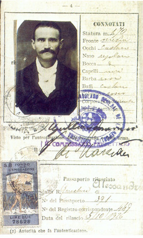 Interior del Passaporto rosso