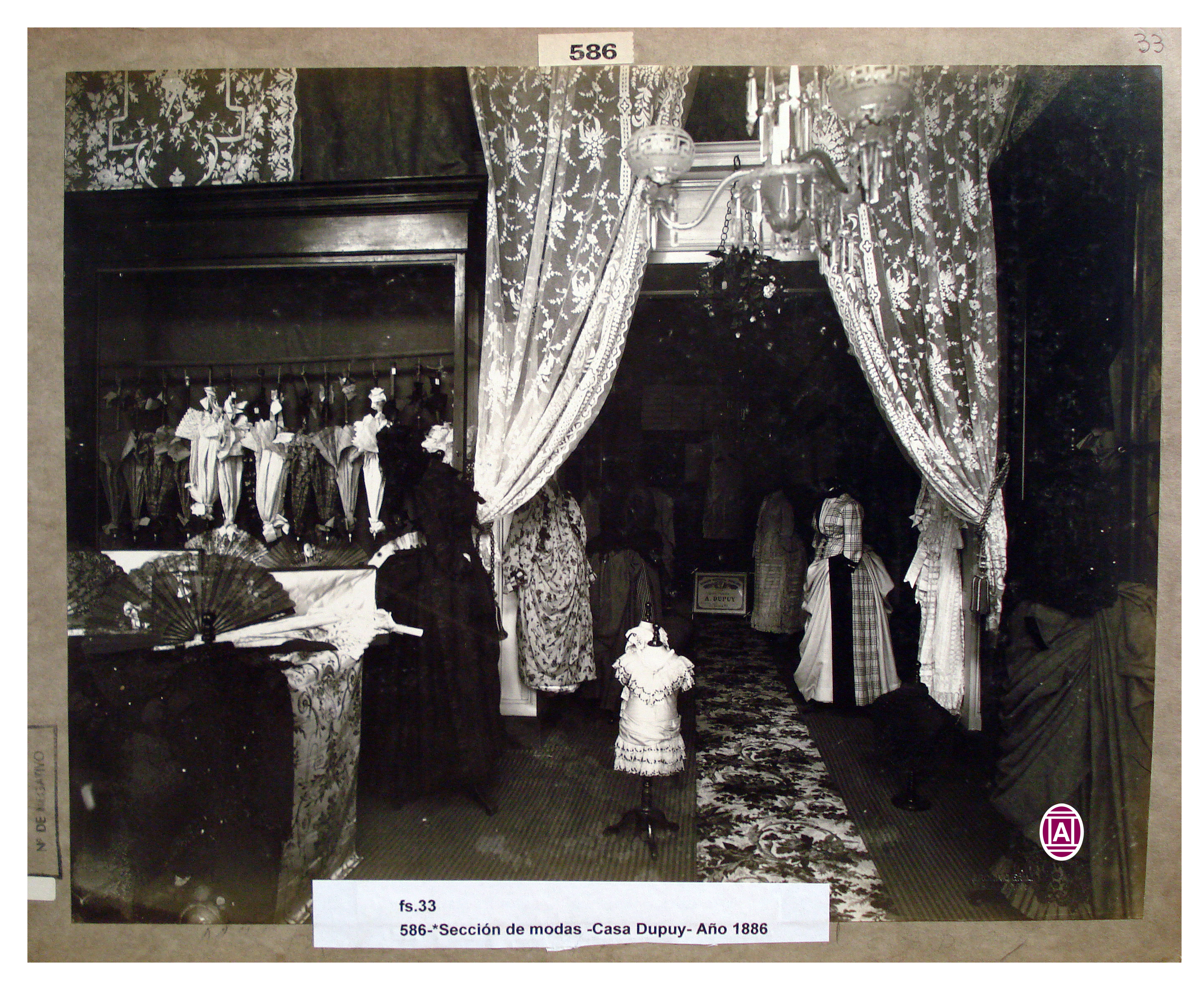 Sección modas de la Casa Dupuy