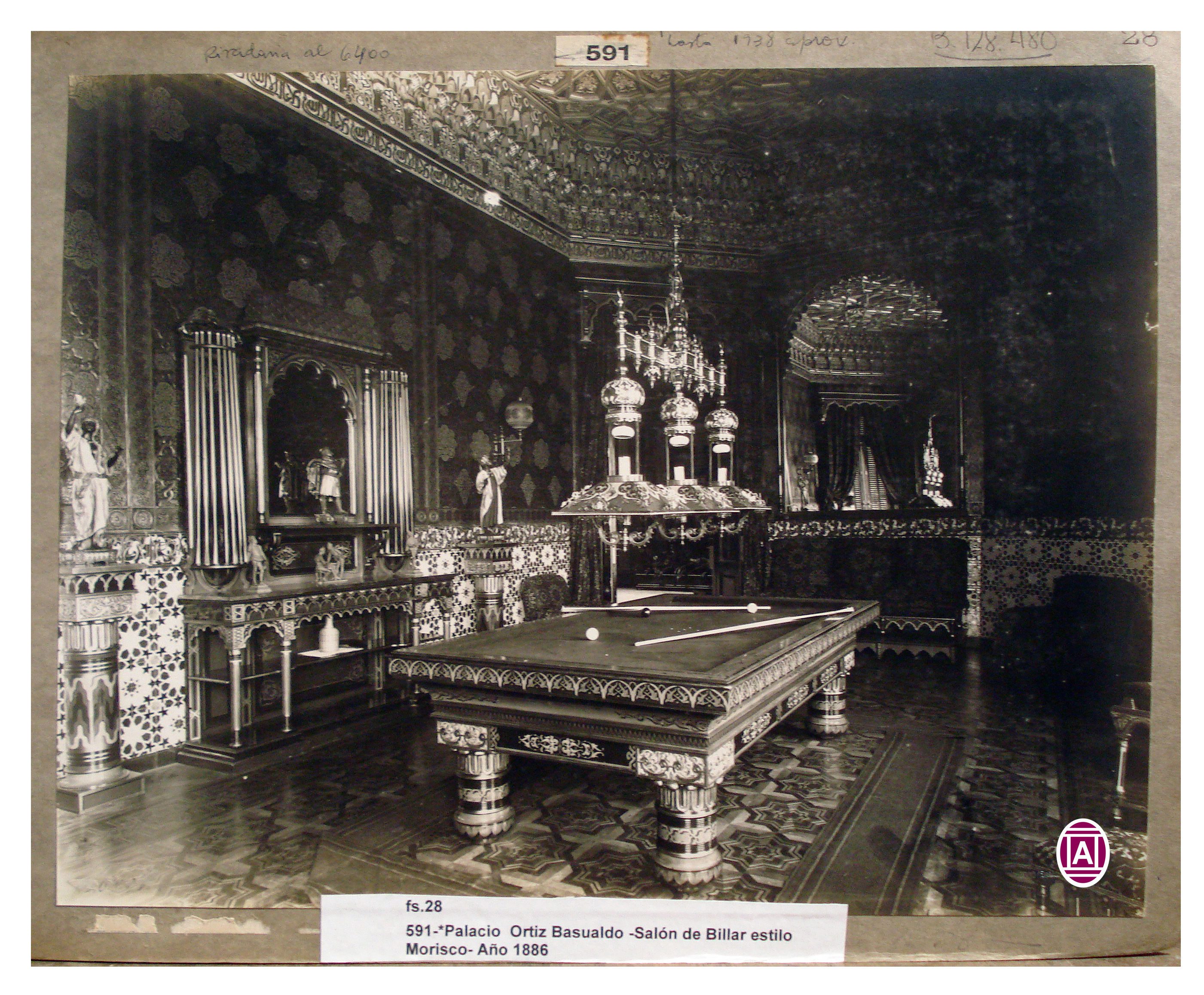 Salón de billar del palacio Ortiz Basualdo
