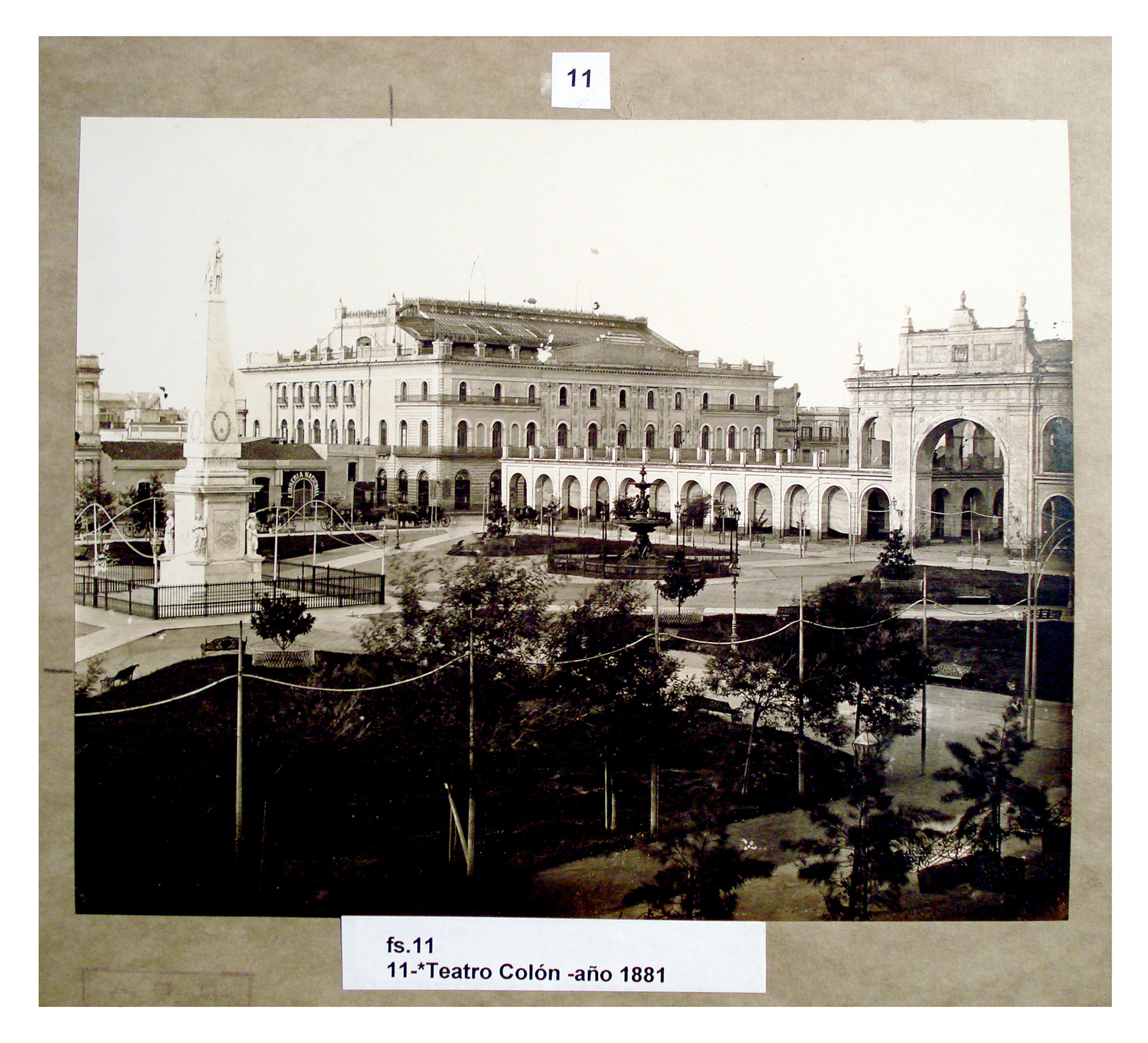 Teatro Colón, en 1881