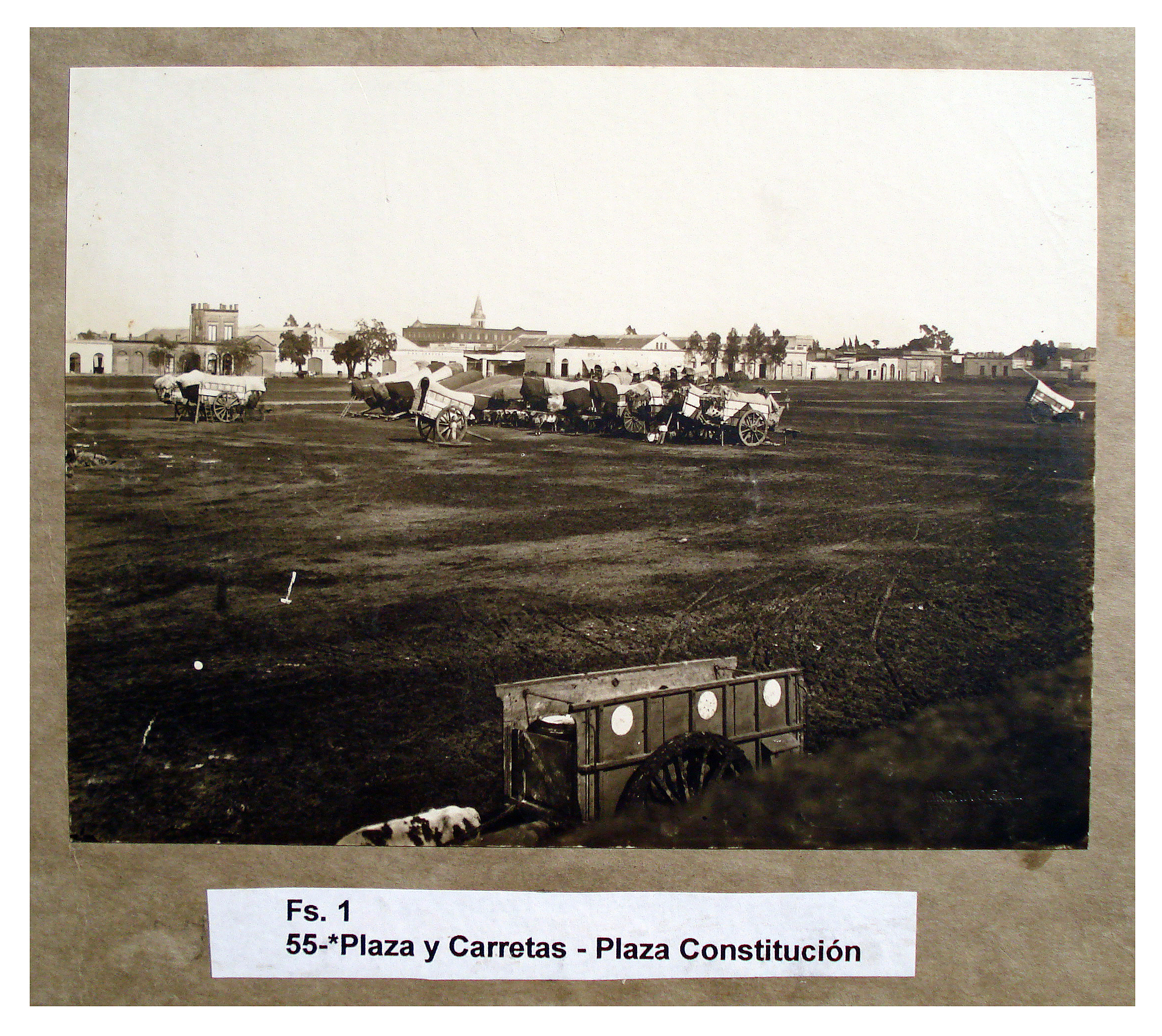 Plaza y carretas. Plaza Constitución