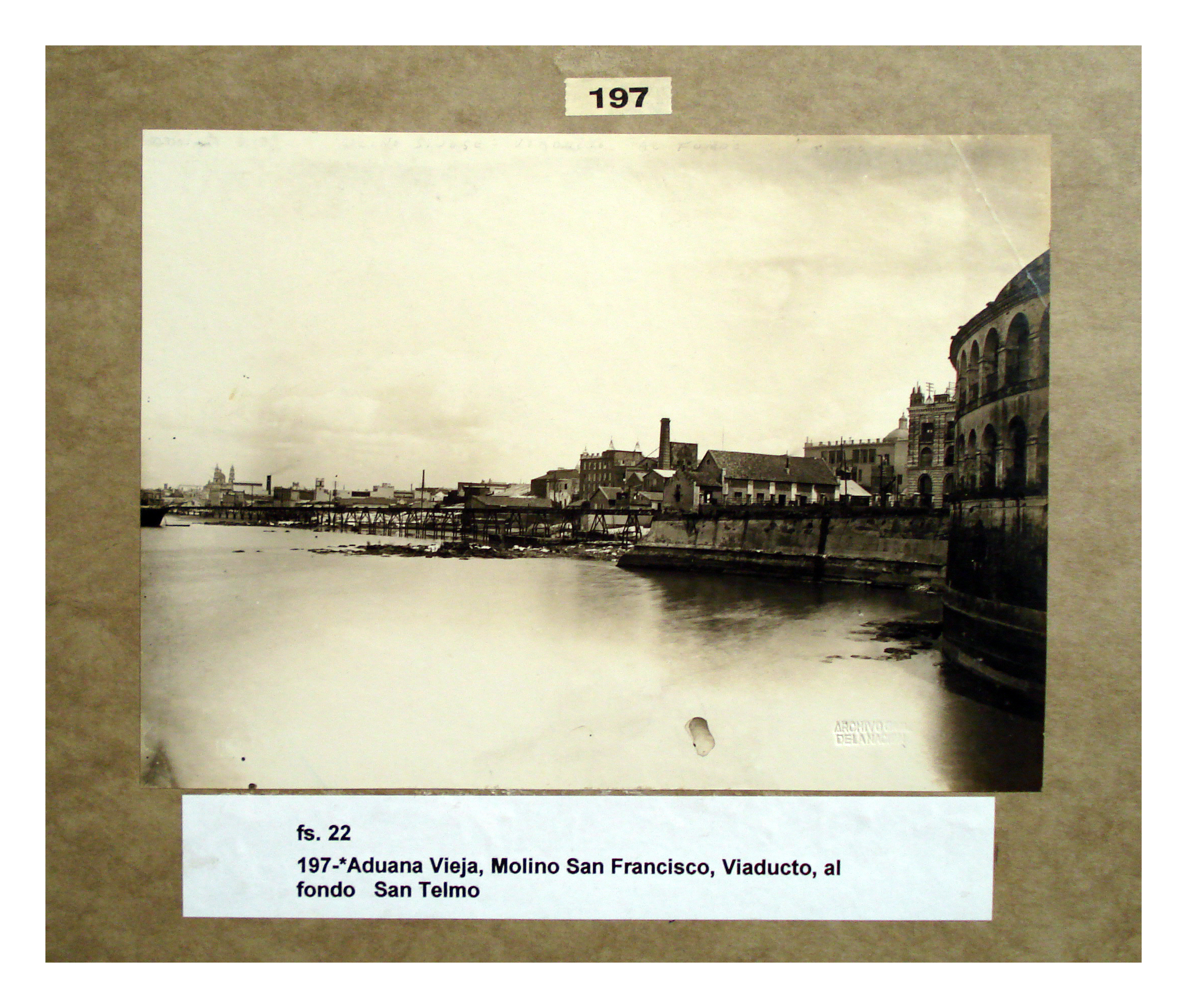 Aduana Vieja, molino y viaducto en Buenos Aires