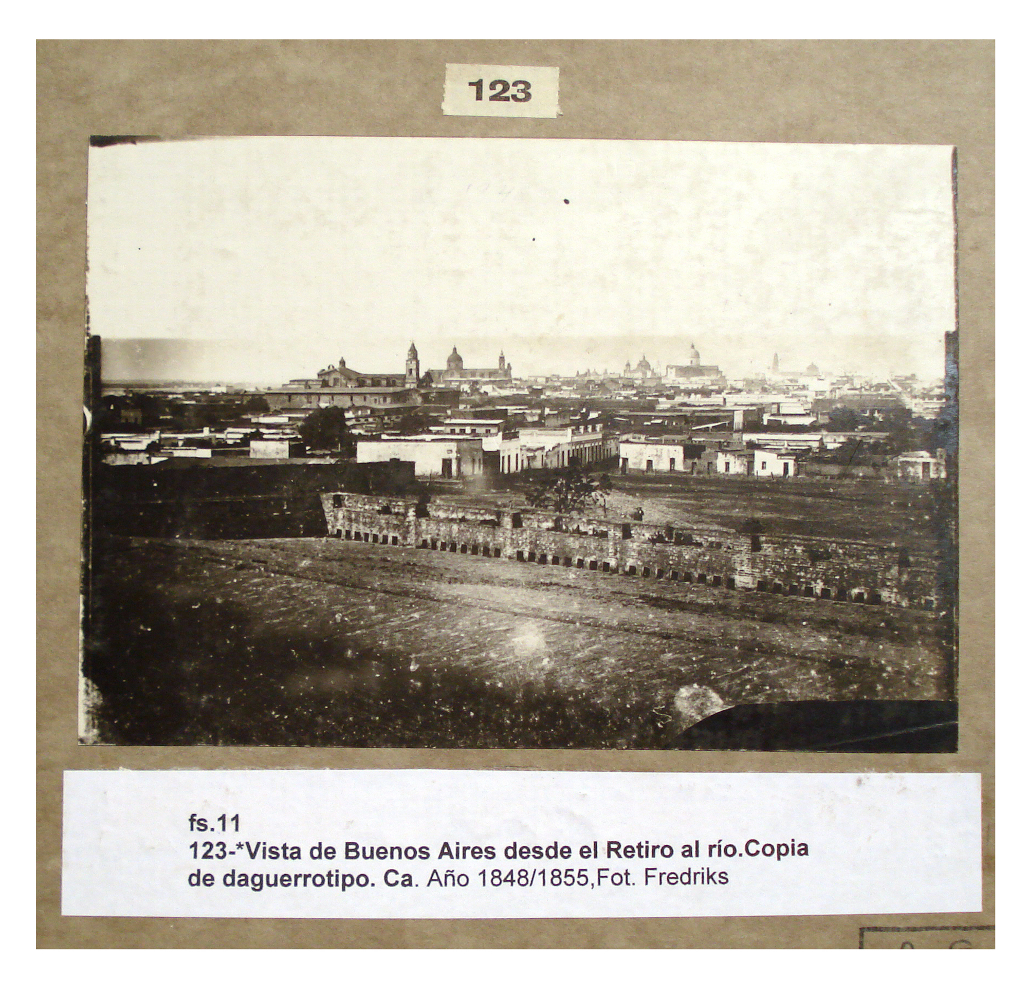 Vista de Buenos Aires desde Retiro al río (1848/1855)