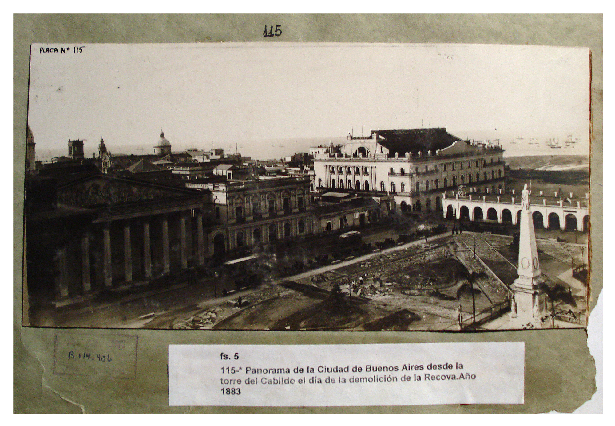 Panorama de la ciudad de Buenos Aires desde la torre del Cabildo