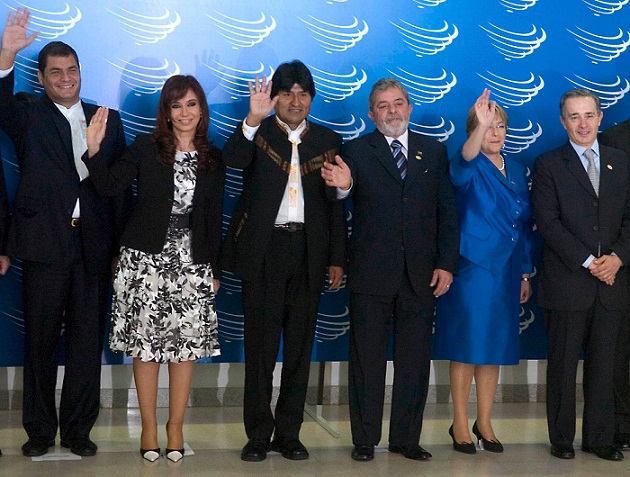 Cumbre de la UNASUR en Brasil, 2008.