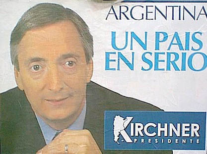 Afiche de campaña de Néstor Kirchner