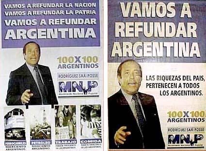Afiche campaña de Adolfo Rodríguez Saá 