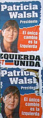 Afiches de campaña Patricia Walsh