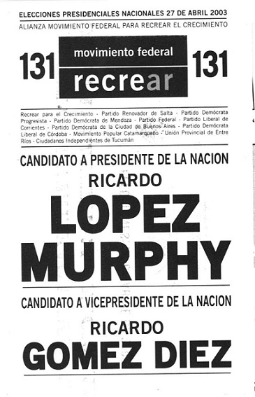 Campaña López Murphy - Gomez Diez