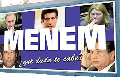 Afiche de campaña de Menem 2003.