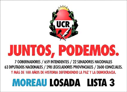 Afiche de la campaña de Moreau-Losada