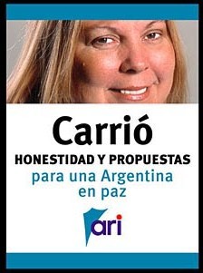 Afiche de campaña de Elisa Carrió