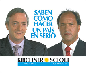 Afiche de la campaña Kirchner-Scioli 