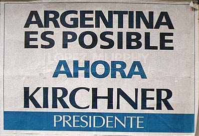 Afiche de la campaña de Kirchner 