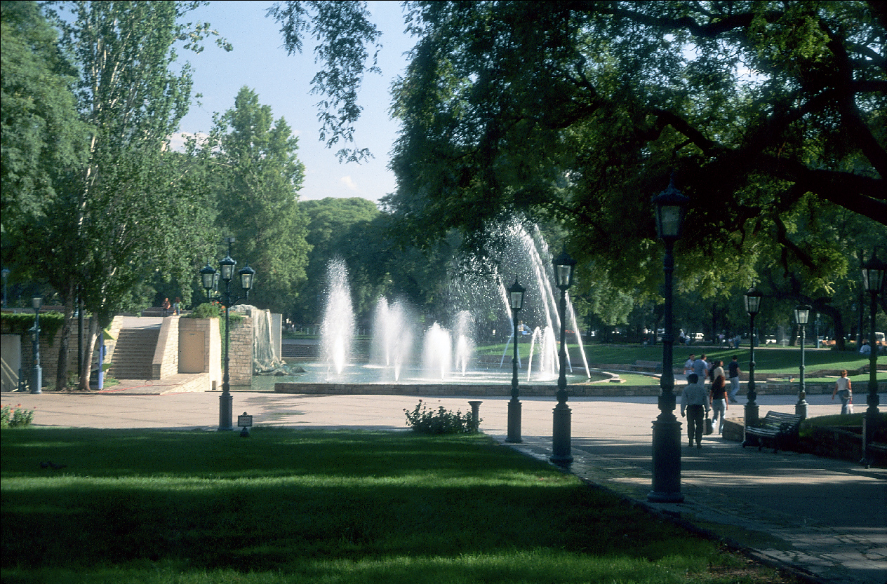 Plaza de la ciudad de Mendoza