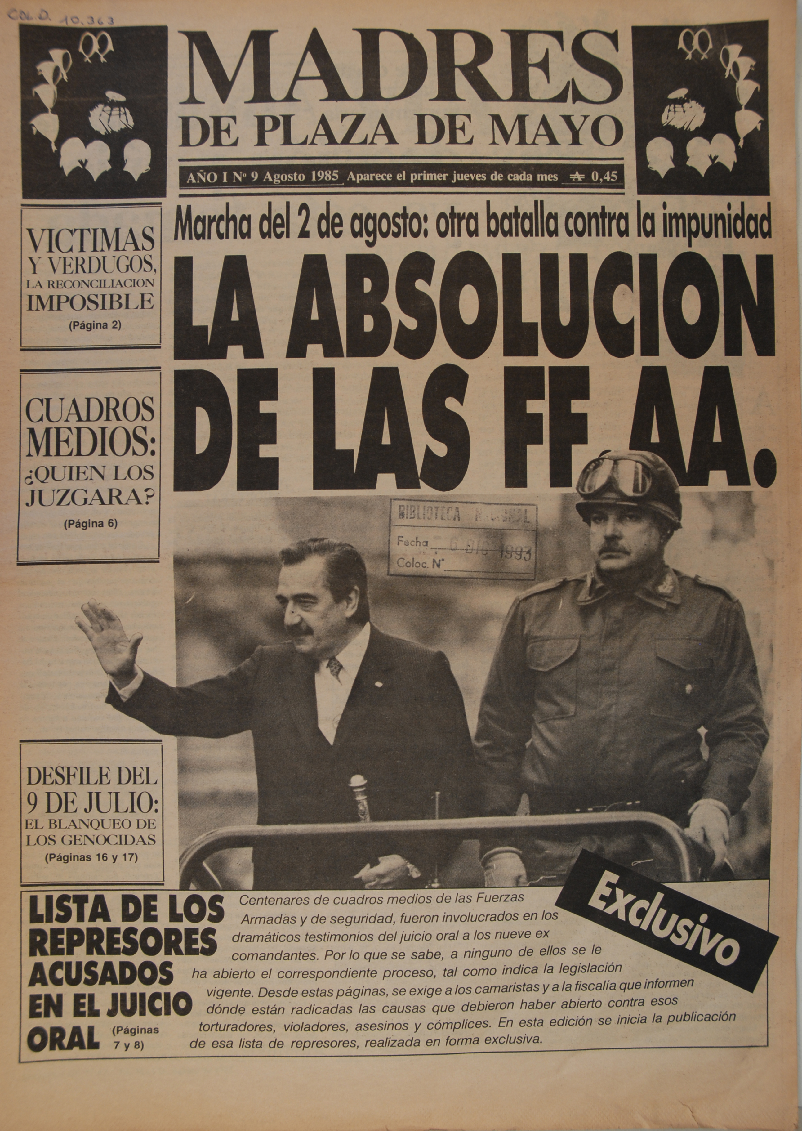 La absolución de las FF AA