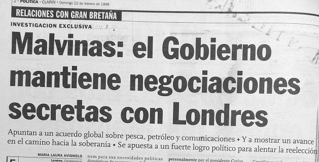 Negociaciones por las islas Malvinas, 22/02/1998.