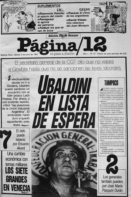 Ubaldini en lista de espera