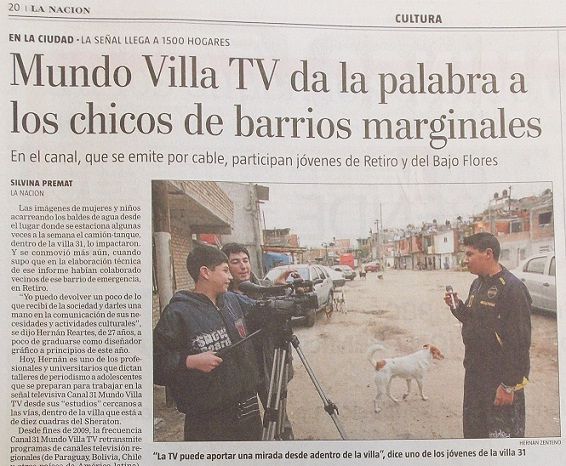 Jóvenes de barrios marginales hacen TV