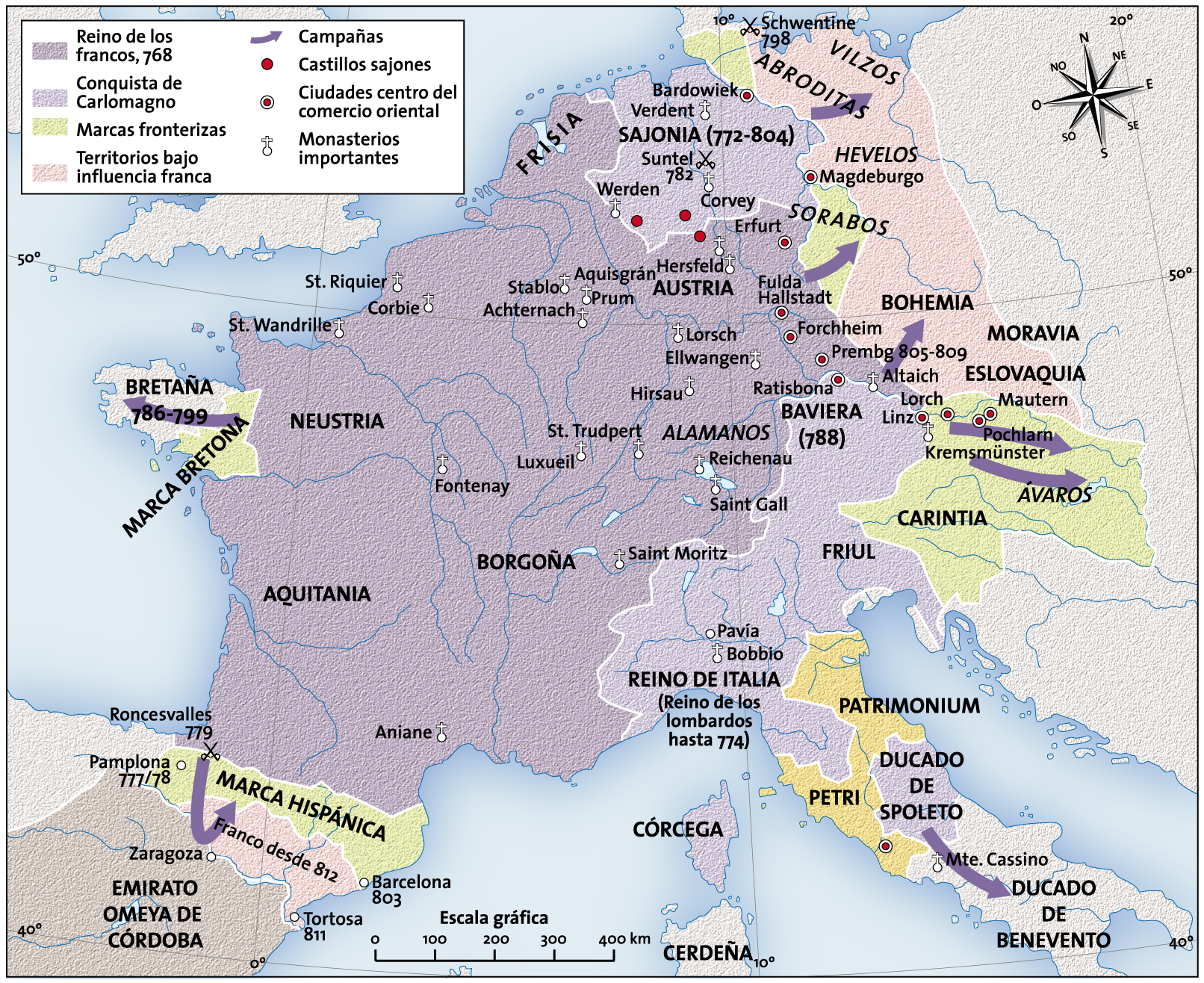 La división del Imperio de Carlomagno