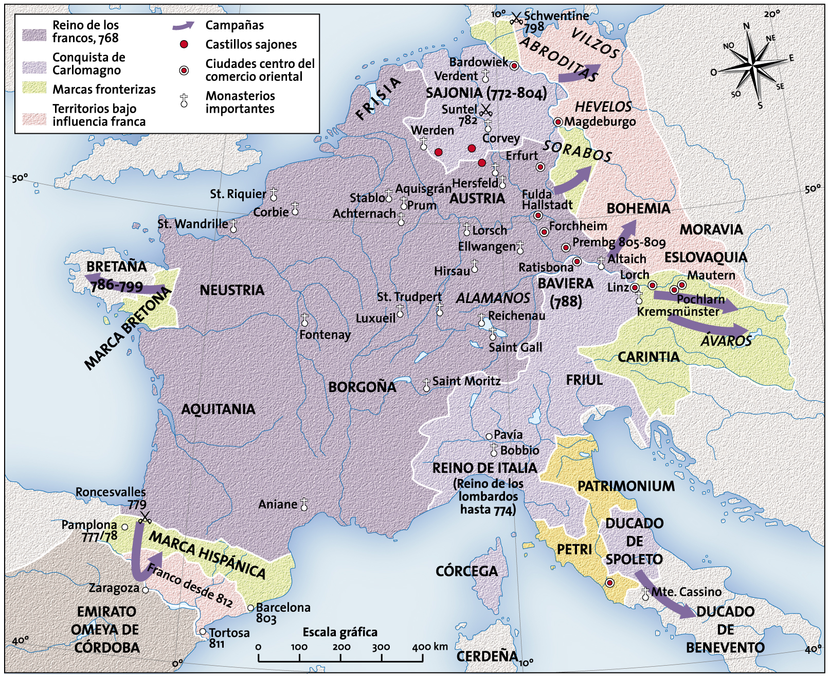 La división del Imperio de Carlomagno