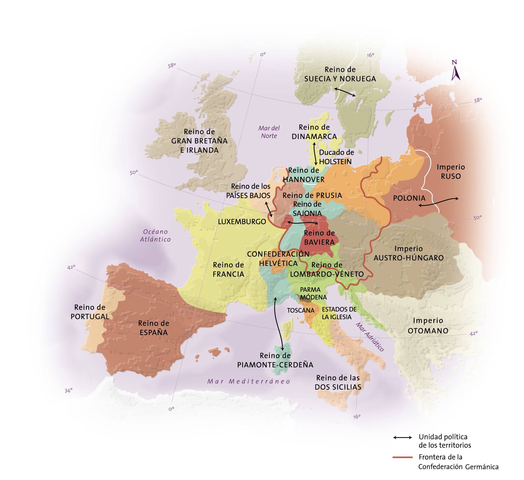 Referencias Europa después del Congreso de Viena (1815)