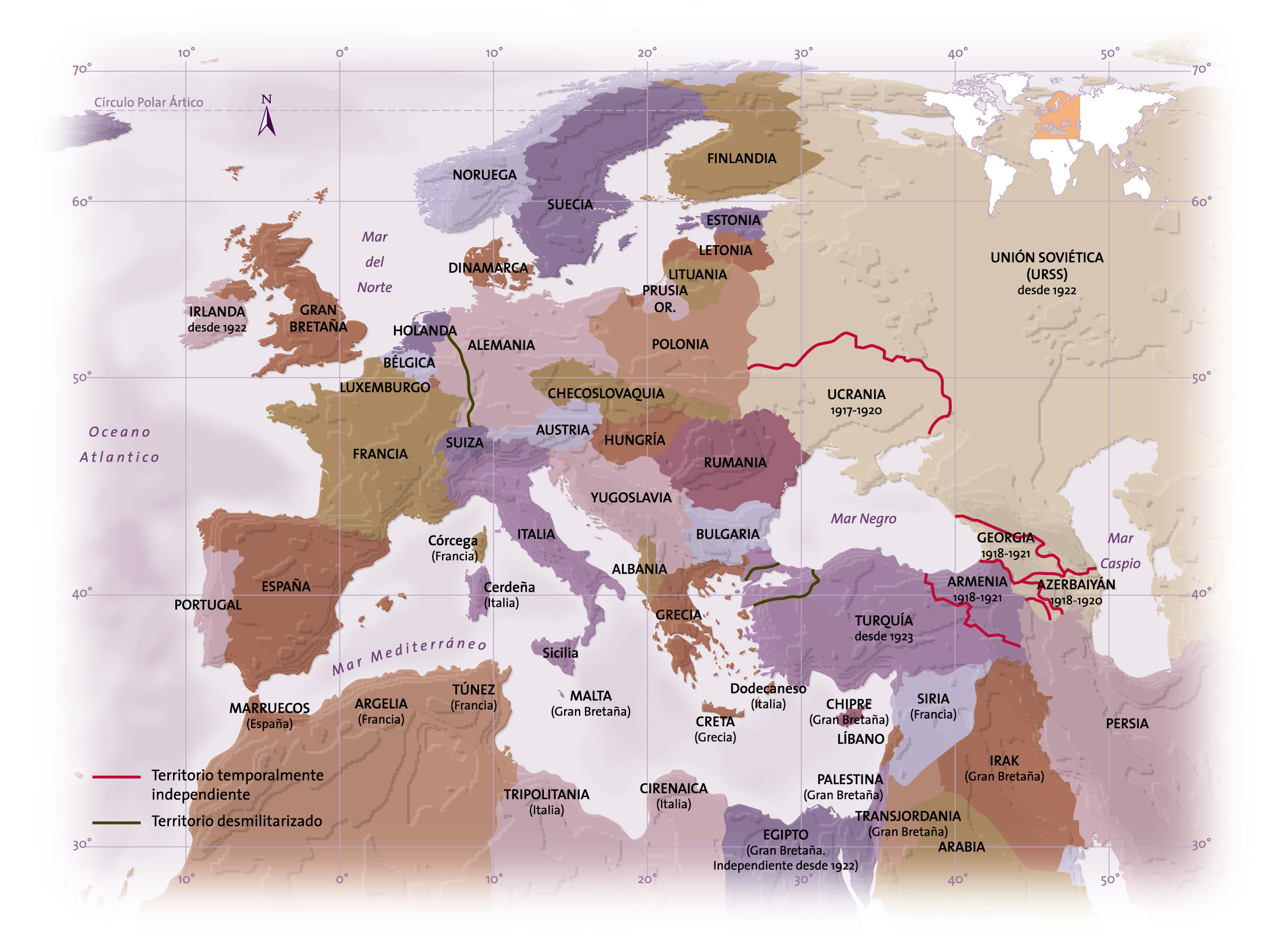 El reparto de Europa en 1919