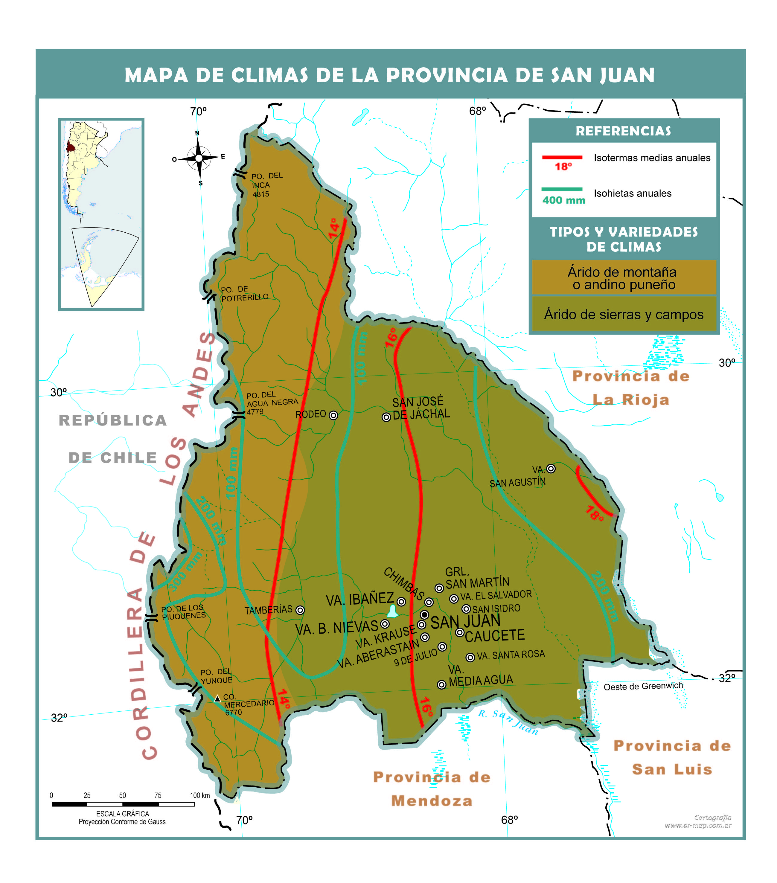 Mapa climático de San Juan