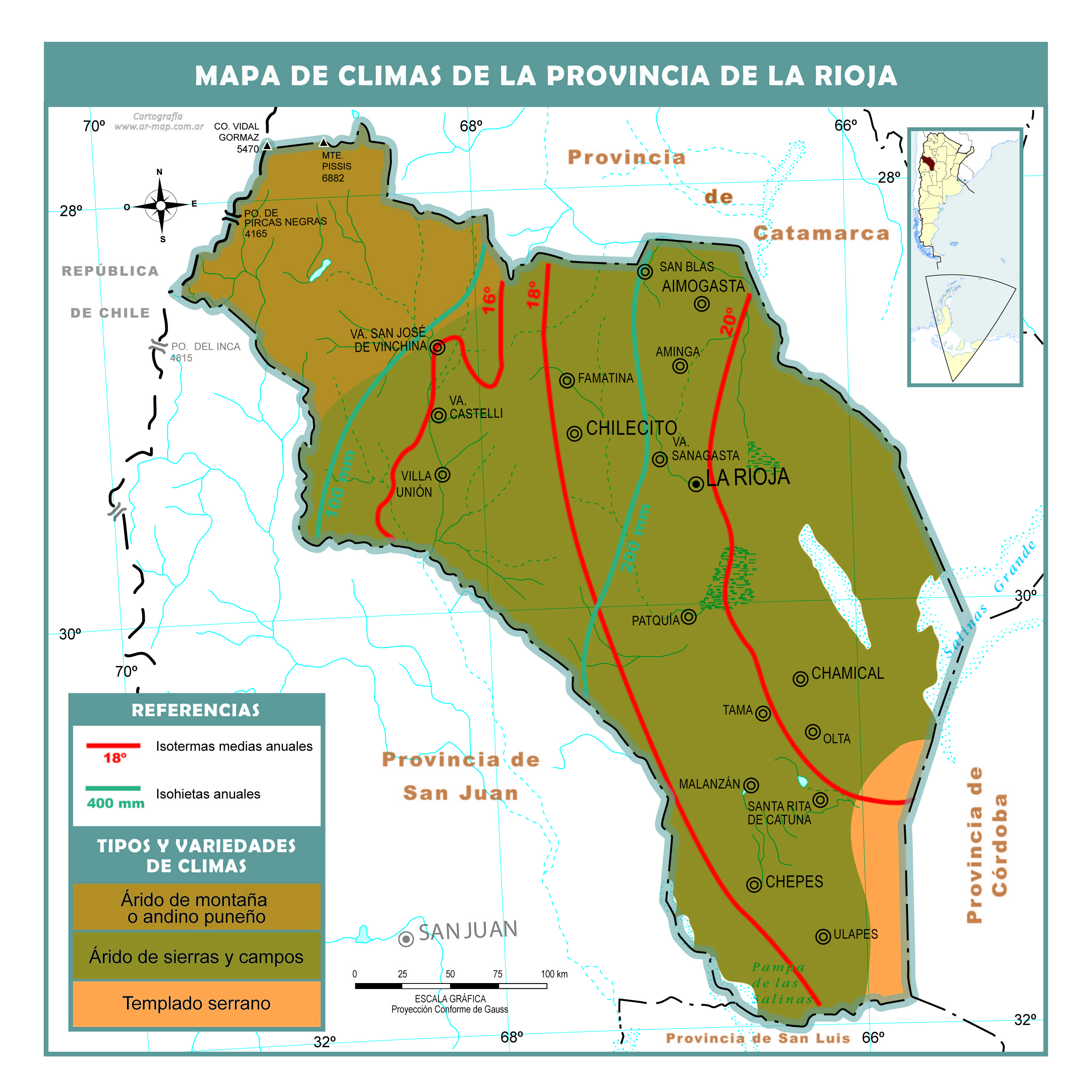 Mapa climático de La Rioja