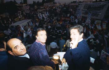 Cierre de campaña: Menem y Duhalde