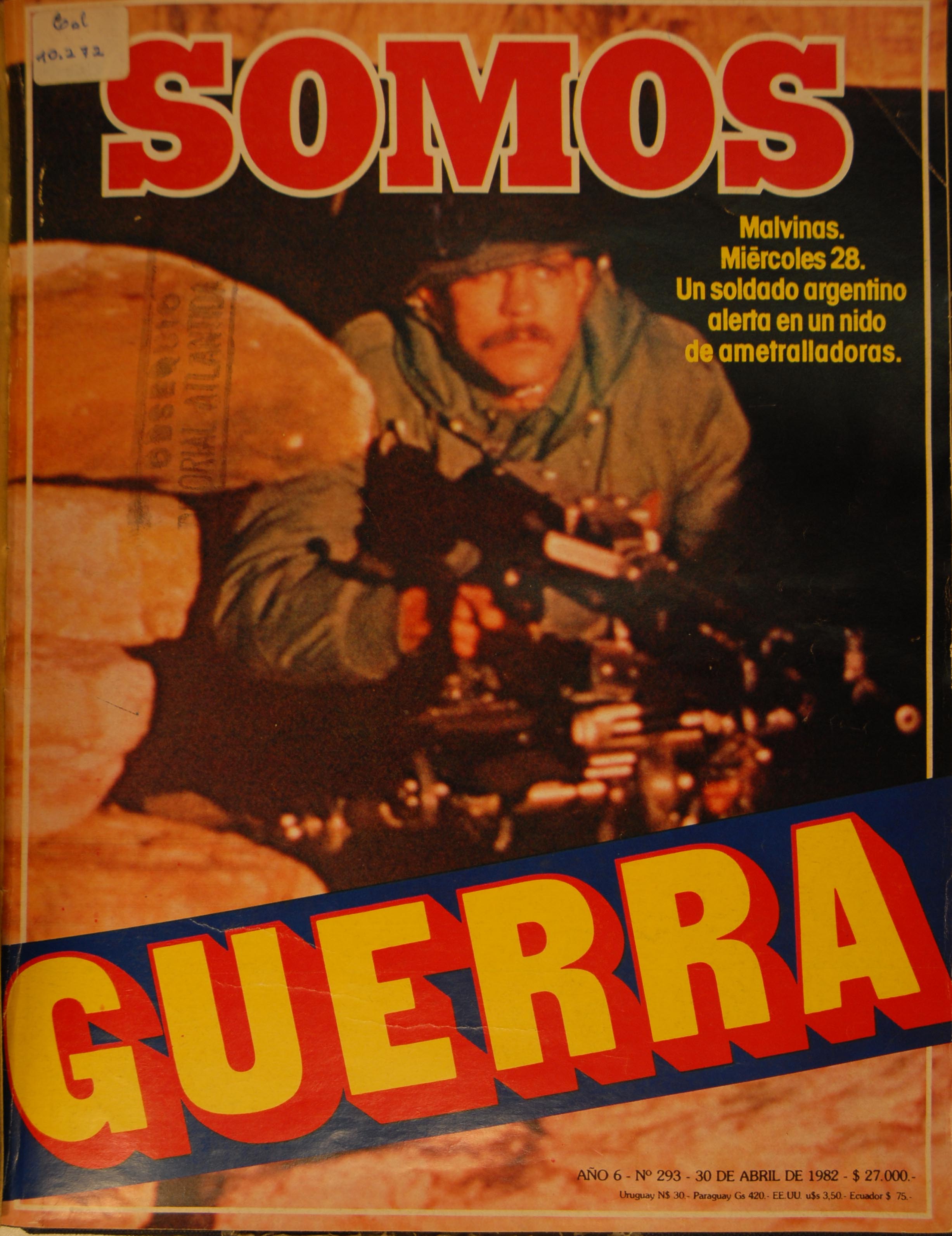 Tapa Revista Somos. Guerra de Malvinas