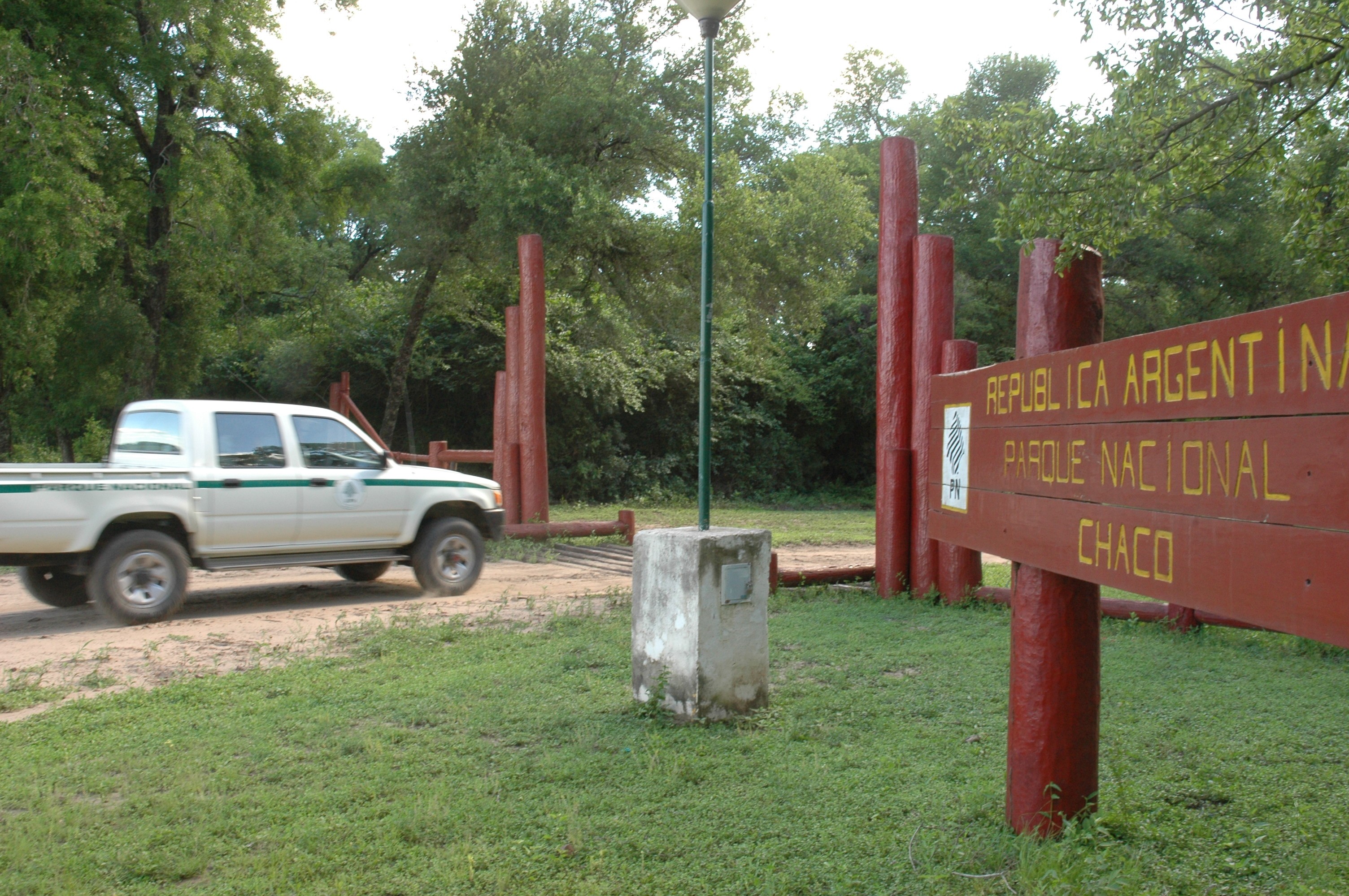 Ingreso al parque nacional Chaco