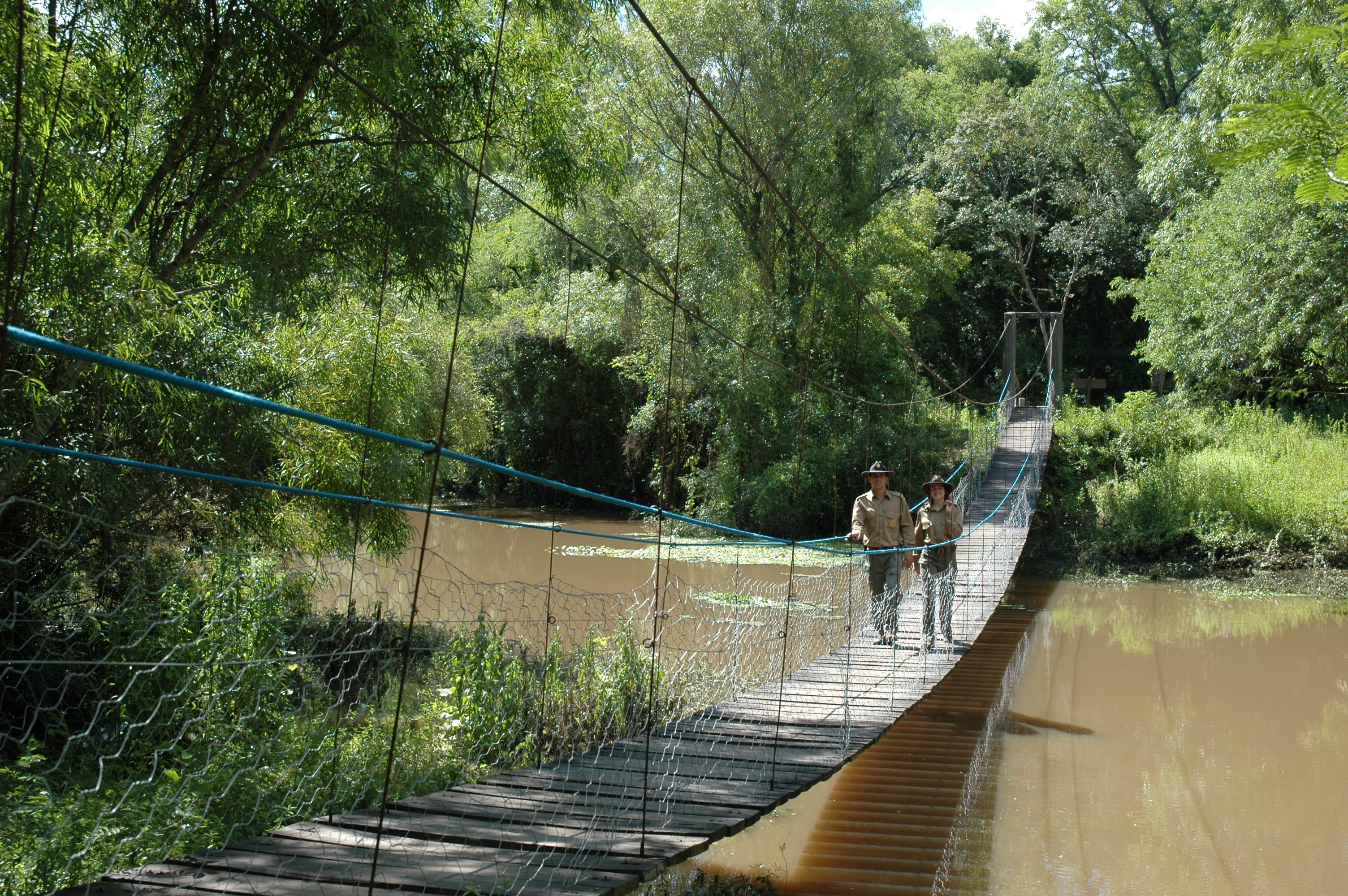 Puente colgante en parque nacional Chaco