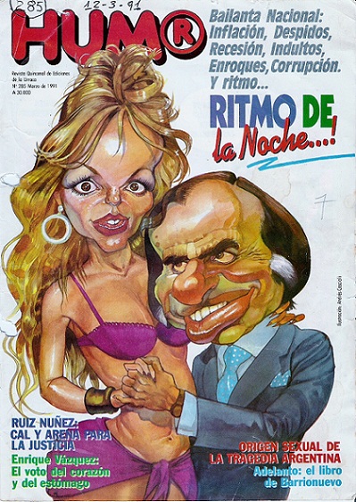 Tapa de la revista Humor, n.° 285, marzo de 1991.