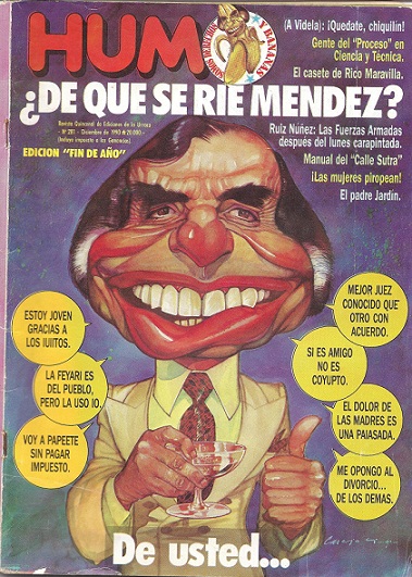 Tapa de la revista Humor, n.° 281, diciembre de 1990.