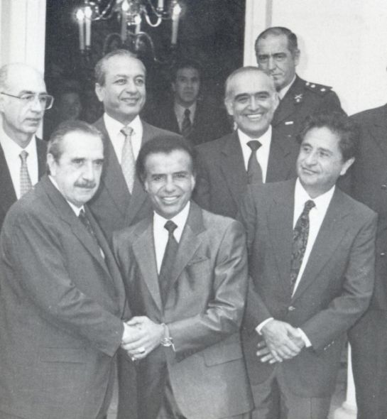 Pacto de Olivos Raúl Alfonsín y Carloos Menem