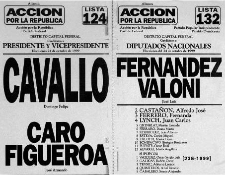 Boleta electoral de Acción Por la República