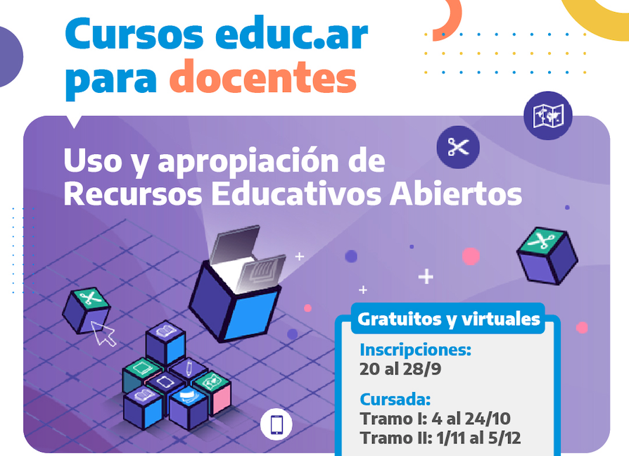 La imagen muestra el flyer del curso con sus fechas de inscripción y cursada.