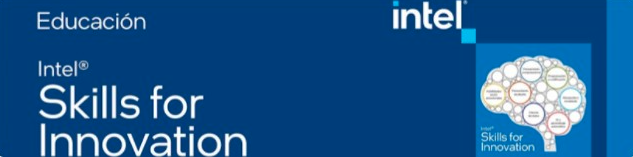 banner del evento donde se muestra un dibujo de un cerebro y el logo de Intel.