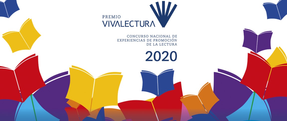 Banner del Premio Vivalectura 2020, Concurso Nacional de Experiencias de Promoción de la Lectura.