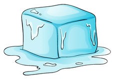 Un cubo de hielo derritiéndose.