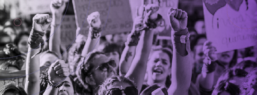 Imagen de movilización de mujeres en 8M.