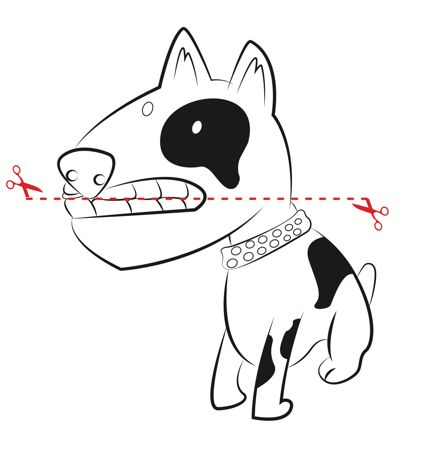  Dibujo de un perro listo para recortar.