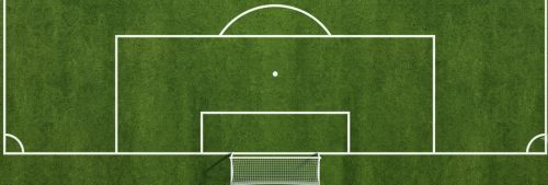 Área grande, área chica y arco de una cancha de fútbol.