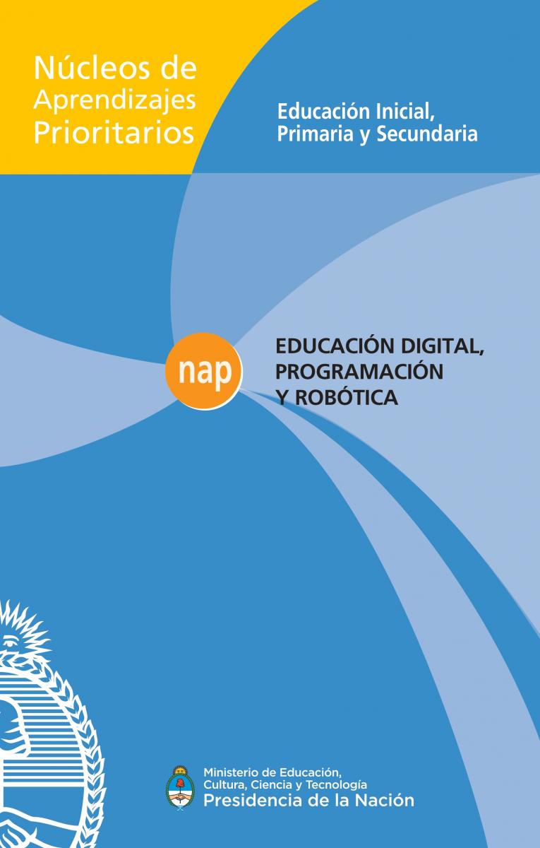 Portada de los Núcleos de Aprendizajes Prioritarios de Educación Digital, Programación y Robótica.