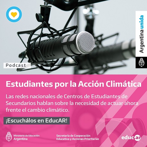 Afiche con la propuesta Estudiantes por la Acción del Clima.