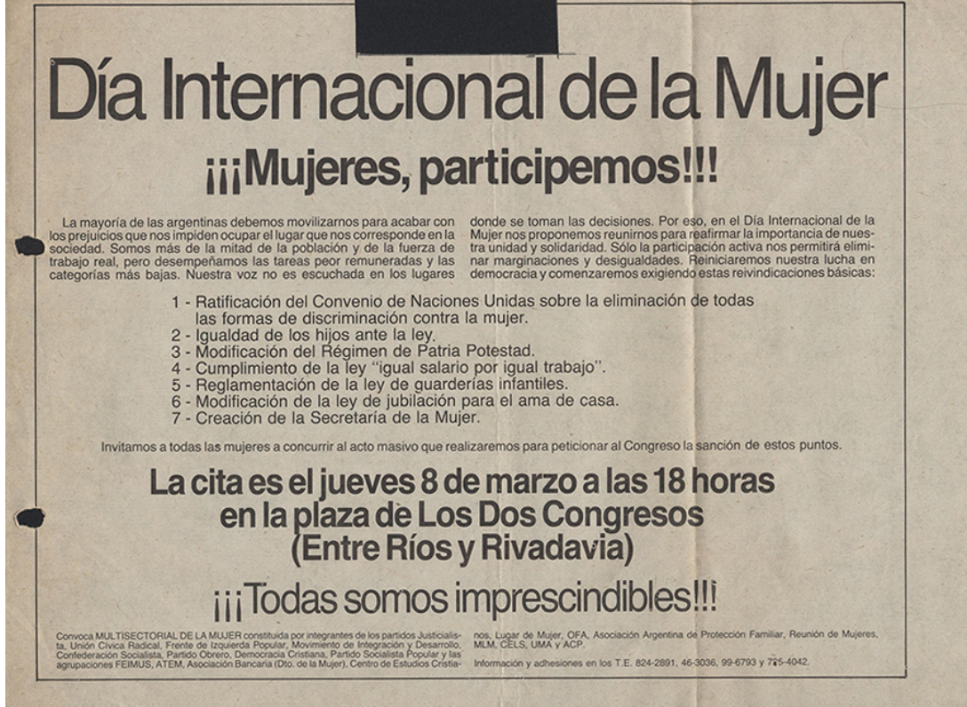 8 de marzo: Día Internacional de las Mujeres 8 de marzo: Día Internacional de las Mujeres